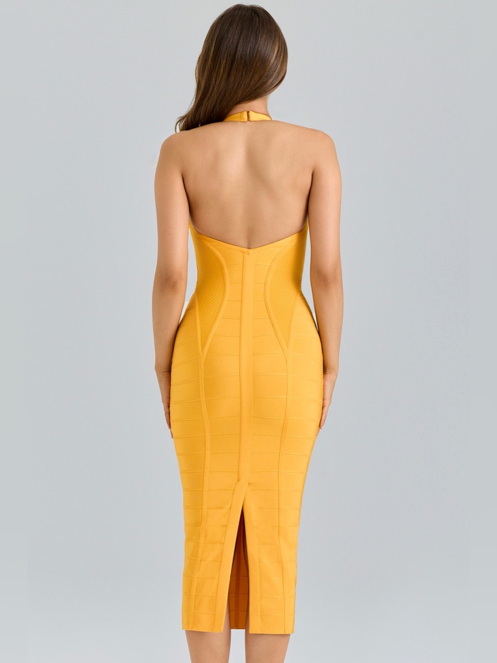 House of CB THE SCULPT Orange Sherbet Midi Bandage Dress NWT - Picture 6 of 12